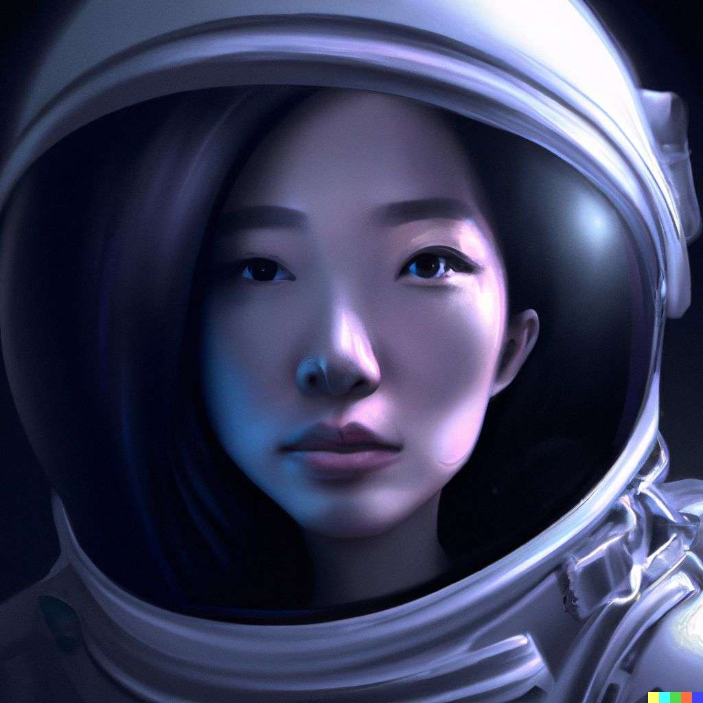 an astronaut, digital art, faux-3D style
